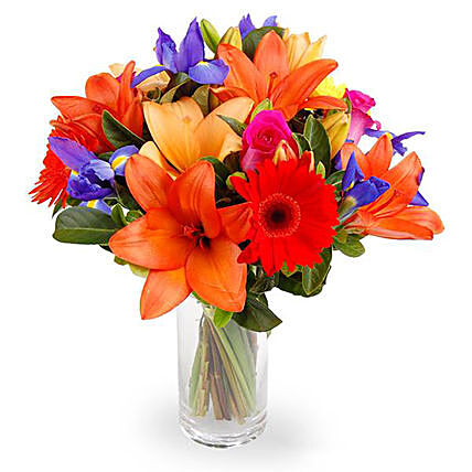 Modern Bouquet of Bright Flowers: Send Gifts To Australia