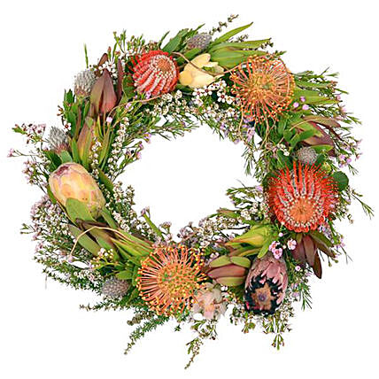 Stunning Mixed Flower Wreath: Flowers Delivery Australia