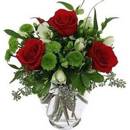 Bunch of Roses & Mixed Seasonal Flowers: Indonesia Flower Delivery