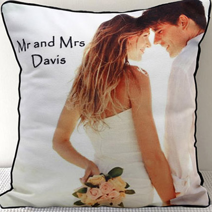 Mr N Mrs Personalized Cushion: Personalised Wedding Gifts