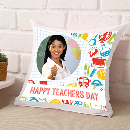 Personalised Cushion For Teacher: Customised Gifts For Teachers Day 