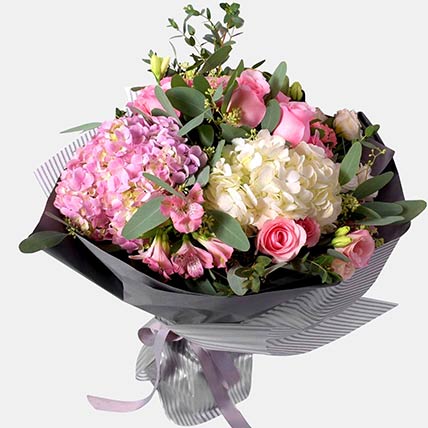 Delicate Love Bouquet: Hydrangeas Flowers