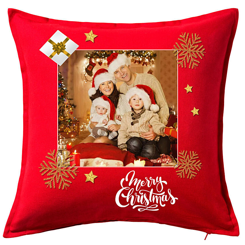 10 Unique Christmas Gift Ideas for Colleagues you can't miss- Personalised Xmas Greetings Cushion