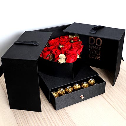 Luxurious Roses and Chocolate Box: Ferrero Rocher Chocolates in Singapore