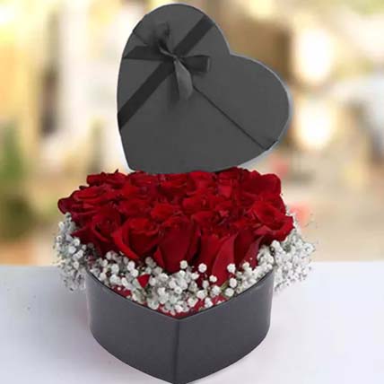 Valentine Heartshape Arrangement: Karwa Chauth Gifts