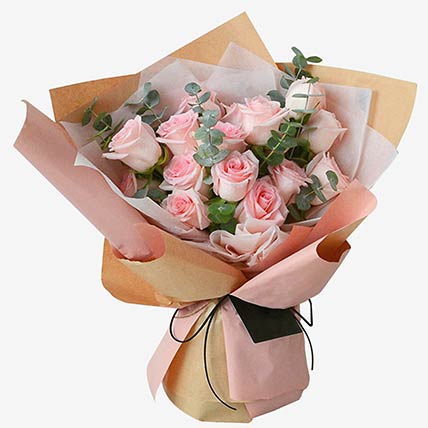 Soft Pink Roses: Pink Flower Bouquet
