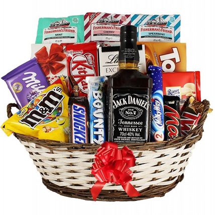 Exotic Snacks & Whiskey Hamper: Father's Day Hampers