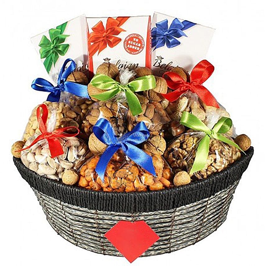 6 Premium Wellness & Get Well Soon Hampers- Healthy Nuts & Sweets Basket