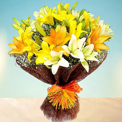 Sunny Asiatic Lilies: Lily Bouquet