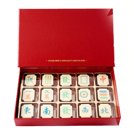Sugar Less Mahjong Chocolate Bar: Birthday Chocolate Gifts