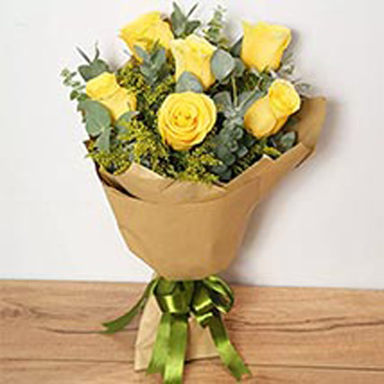 Bouquet Of Yellow Roses: Wedding Flowers