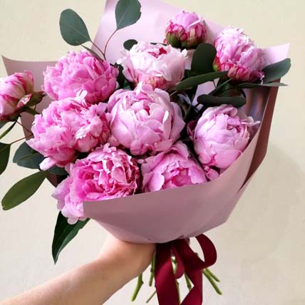 Precious Peonies Bouquet: Pink Flowers