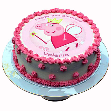 Peppa Pig Designer Pink Cake: Peppa Pig Cakes