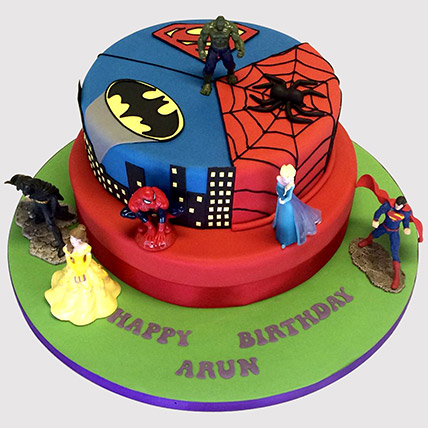 Avengers Party Fondant Cake: Spiderman Cakes