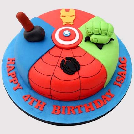 Avengers Special Fondant Cake: 