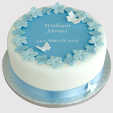 Blue Butterfly Cake: 