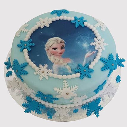 Frozen Snowflakes Cake: Frozen Theme Birthday Cakes