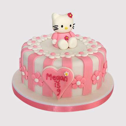 Hello Kitty Fondant Cake: Kitty Birthday Cakes