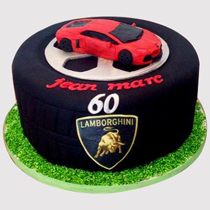 Lamborghini Themed Cake: Car Theme Cake