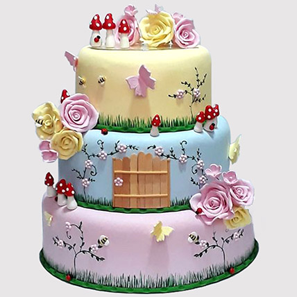 Magical Land 3 Tier Cake: Tinkerbell Cakes