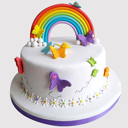 Rainbow Land Cake: Rainbow Cakes