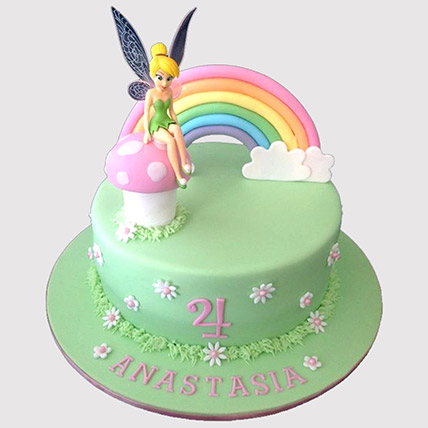 Tinker Bell Fondant Cake: 