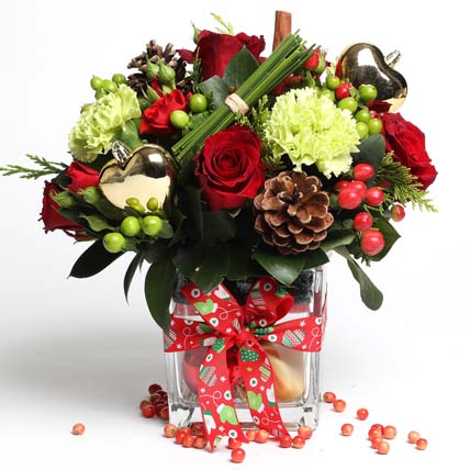 Jingle Bells Floral Arrangement: Christmas Gifts for Family