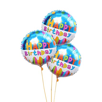 Bouquet of 3 Happy Birthday Balloon: 