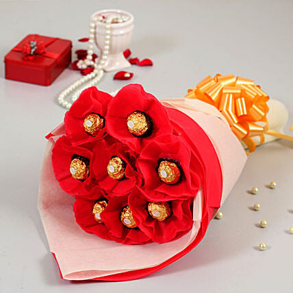 Ferrero Rocher Bouquet 8 Pcs: Gifts For Singles Day