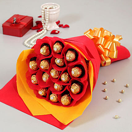 Ferrero Rocher Chocolates Bouquet: Valentines Day Gifts For Her