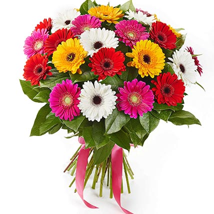 Summery Gerbera Blooming Bouquet: Yellow Floral Bouquet