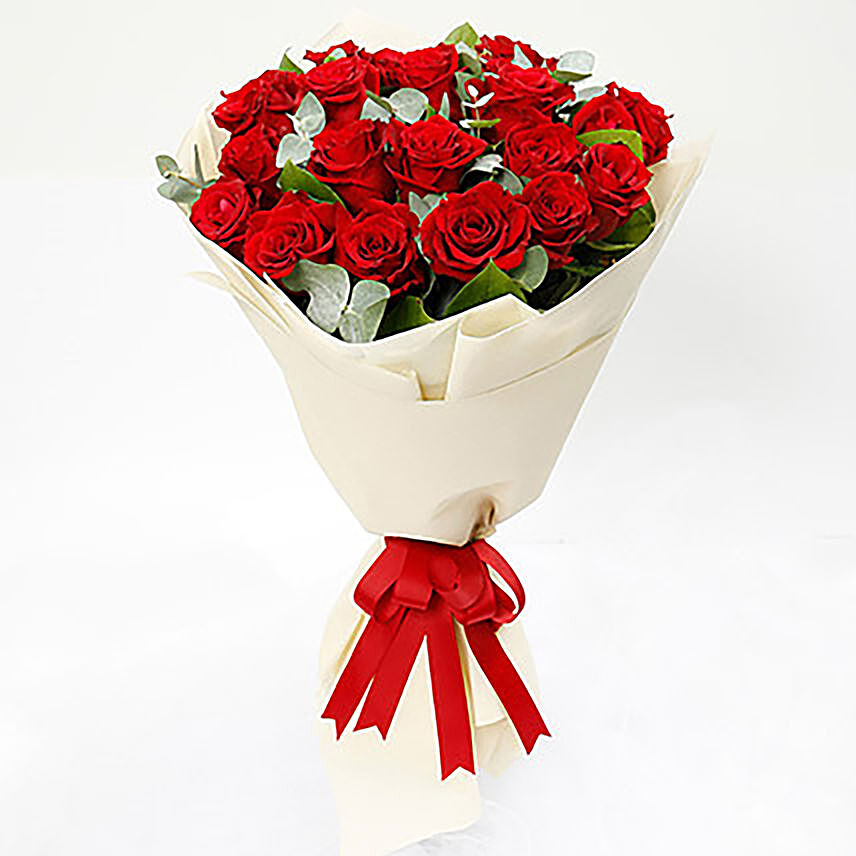 Timeless 20 Red Roses Bouquet: Apology Flowers to Say Sorry