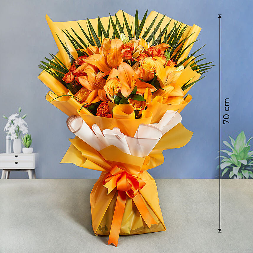 Sweet Orange Blossoms Bouquet: Flowers for Congratulations
