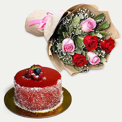 Stolen Kisses With Mousse Cake: Flowers and Cake Delivery