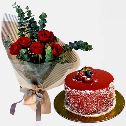 Sweet Love Red Roses Bouquet: Gifts For Mom Dad