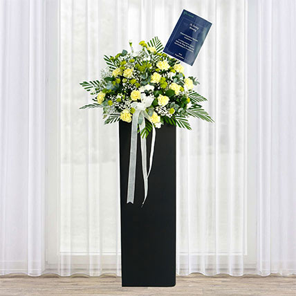 Bless Your Soul Condolence Mixed Flowers: Funeral Flower Stands
