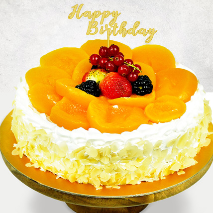 Happy Birthday Fruit Cake: Fresh Fruit Cake 