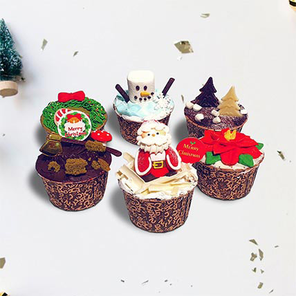 Christmas Chocolate Fudge Cupcakes: Cupcake Delivery