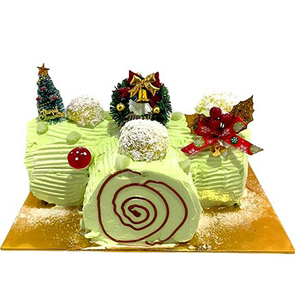 Ondeh Sponge Log Cake: Christmas Log Cake