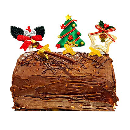 Chocolate Sponge Log Cake: Christmas Log Cake