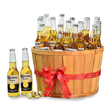 Corona Beer In Wooden Barrel: Christmas Gifts For Boyfriend