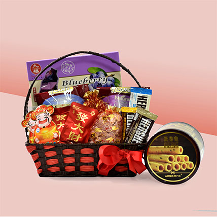 Chinese New Year Special Assorted Treats Basket: Hamper Delivery Singapore