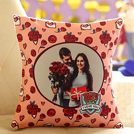 I Love You Personalised Cushion: Valentine Gifts For Girlfriend