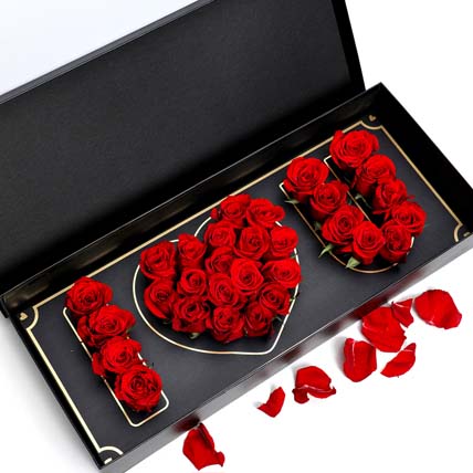 Box of I Love You Roses for Valentines: Valentines Day Roses