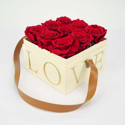 Forever Rose In Love Box: Valentines Flowers