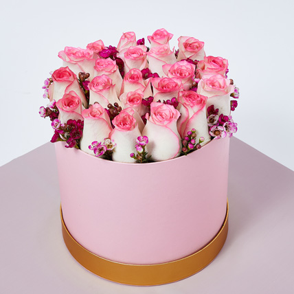 Dual Shade Roses In A Box: International Women's Day Flowers