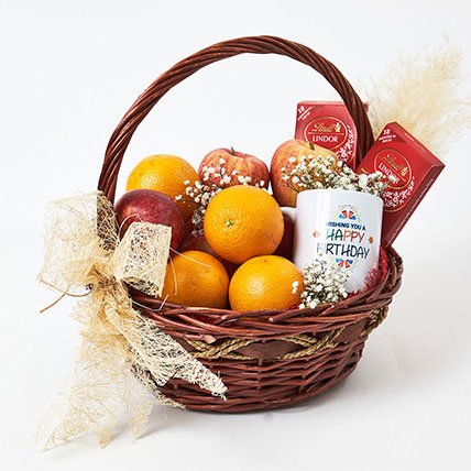 Fruits And Chcolates Birthday Delight: Gift Hampers Singapore
