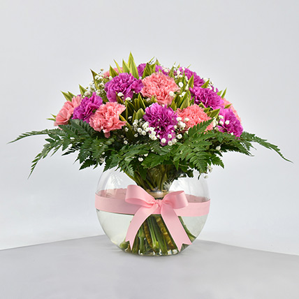 Beauty Of Carnation Flower Arrangement: Mothers Day Flowers