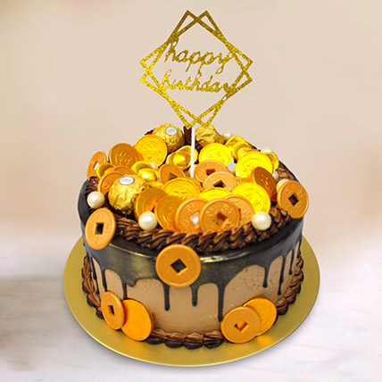 Chocolate Ganache Money Pulling Cake: Birthday Cake Singapore