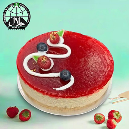 Raspberry Cheese Halal Cake: Halal Cakes